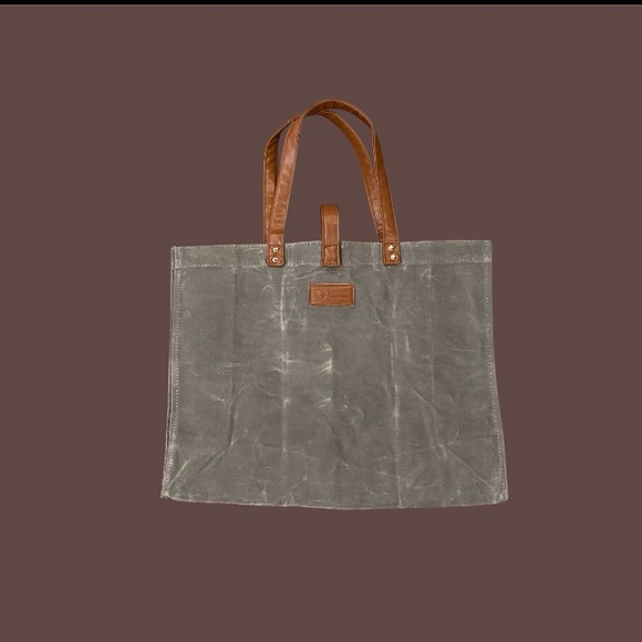 Gray Canvas Red Cross Tote Bag - Picture 1 of 10